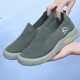 thumbnail image 3 of Mens Sneakers Casual Knit Mesh Arch Support Orthopedic Walking Shoes Nonslip Lightweight Workout Gym Athletic Shoes Loafers Gray Size 7.5, 3 of 5