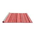thumbnail image 2 of Ahgly Company Machine Washable Indoor Round Abstract Red Modern Area Rugs, 6' Round, 2 of 4