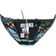 thumbnail image 4 of Bieye L10735 Rose Flower Tiffany Style Stained Glass Wall Sconces Lamp, 12-inch Wide, 4 of 5