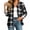 4-Black, variant on Yertdoel Flannel Shirt Women Long Sleeve Plaid Lapel Open Front Button Down Shirts Stylish Casual Soft Cozy Cardigan Jackets