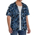 thumbnail image 2 of KLL Octopus Print Men's Shirt Short Sleeve Button Down Summer Cuba Beach Shirts-4X-Large, 2 of 5