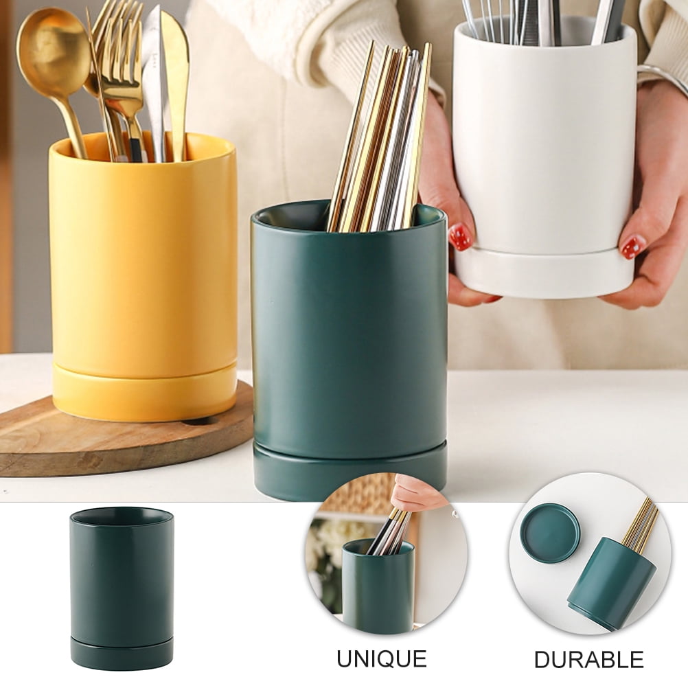 Yongwei Plastic Spoon Holder Utensil Organizer Green