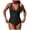 Black, variant on zaveiop Women's Tummy Control Swimsuits Mesh Sexy One Piece Bathing Suits Slimming V Neck Swimwear (Green, S)