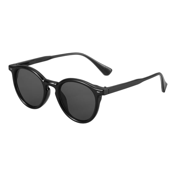 Uxcell Square Polarized Sunglasses Trendy Retro Sun Glasses for Women and Men, Light Black(Black Gray Lens)