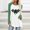 A07, variant on Plus Size Women's St. Patrick's Day Themed Printed Pullover Raglan Sleeve Round Neck Shirt