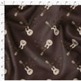thumbnail image 4 of Soimoi Polyester Crepe Fabric Notes & Guitar Musical Instrument Fabric Prints by Yard 52 Inch Wide, 4 of 5