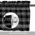 thumbnail image 6 of Geometric Black Valance Curtain Ethnic Stripes Window Valances Rod Pocket Short Curtains Window Treatments for Kitchen Bedroom Bathroom Laundry 54" x 18", 6 of 9