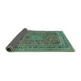 thumbnail image 2 of Ahgly Company Indoor Square Medallion Turquoise Blue Traditional Area Rugs, 4' Square, 2 of 4