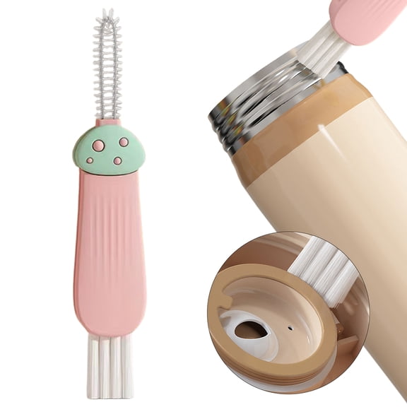 Luysn 3 In 1 Cup Lid Cleaning Brush, 2026 Multifunctional Crevice Portable Cup Lid Cleaning Brush for Bottle Gap Tight Spaces Cup (1Pc)