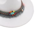 thumbnail image 5 of Ccpelsie Kids Cowboy Hat for Girls Boys Western Cowgirl Hat Unisex Wide Brim Fedora Hat for 2t 3t 4t 5t 6t 7t Children(White,3-8 Years), 5 of 5