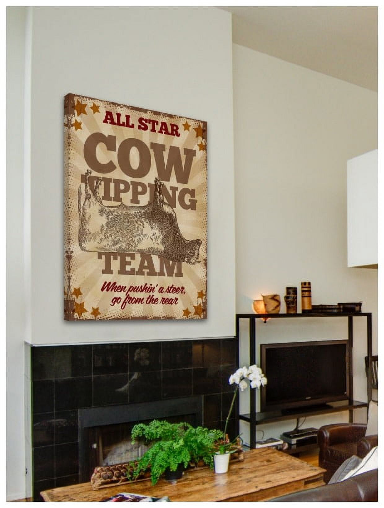 Marmont Hill "Cows Tipping" Painting Print on Canvas