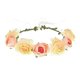 thumbnail image 2 of Corona de flores rosas ZHAOCHENG Diadema con hojas y flores y cinta ajustable, 2 of 5
