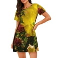 thumbnail image 1 of Disketp Cactus Flowers para Camisón Corto de Manga Corta para Mujeres, Camisón Cómodo con Escote Redondo, Bonito y Confortable, 1 of 6