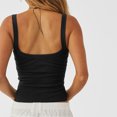 thumbnail image 4 of Camiseta con tirantes finos,Camiseta sin mangas para mujer Camiseta sin mangas con tirantes finos Camiseta sin mangas con tirantes finos Top recortado Características mejoradas, 4 of 6