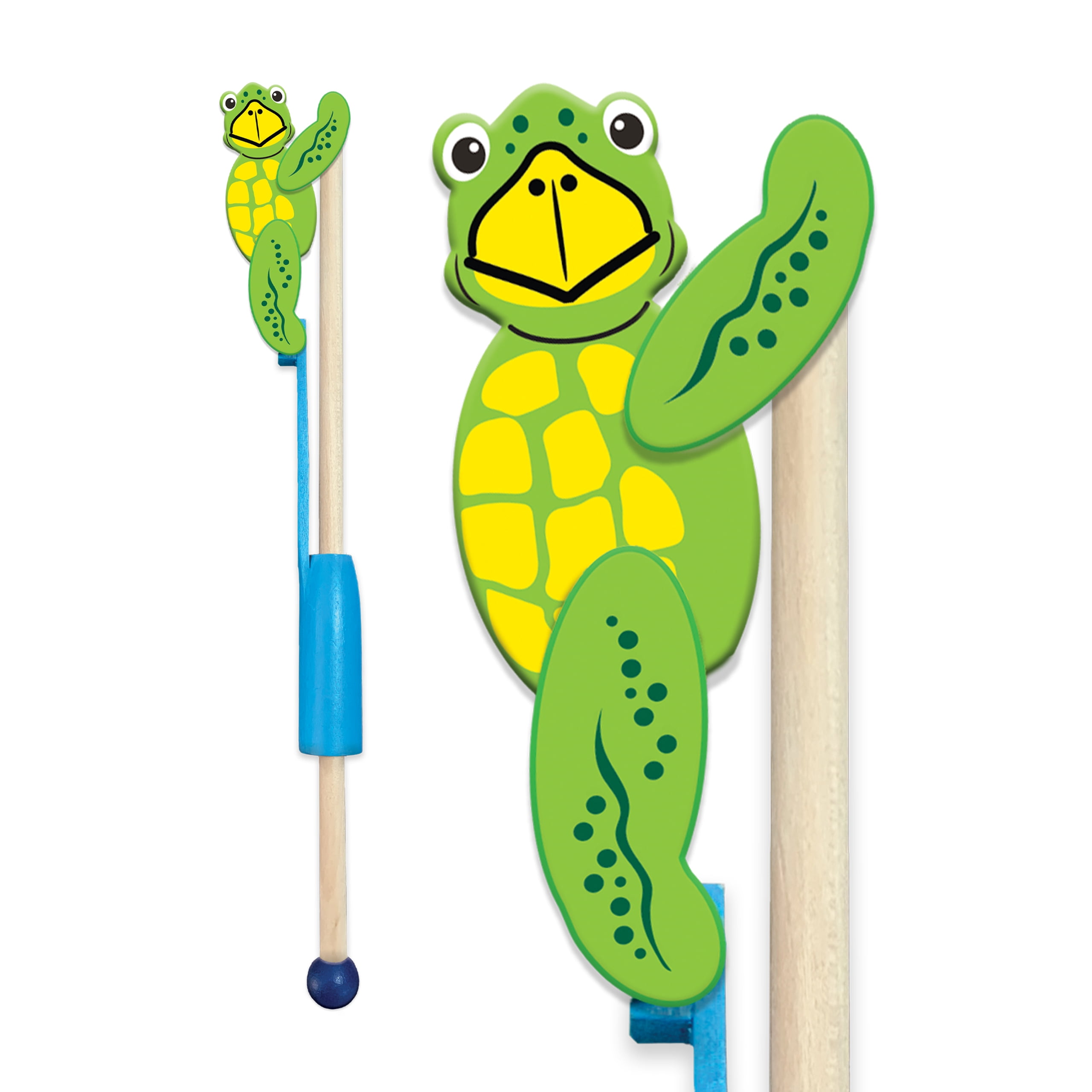 Animal Acrobats - Sea Turtle from Deluxebase. An Ocean Themed Traditional Style Wooden Toy for Toddlers and Kids