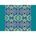 thumbnail image 2 of IBA Indianbeautifulart Green Stripe & Paisley Ethnic Velvet&nbsp;Trim&nbsp;Fabric Sewing Fabric Lace Dressmaking Printed Sewing Lace 9 Yards 3 Inches, 2 of 2