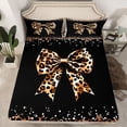 thumbnail image 2 of Castle Fairy Boys Girls Leopard Print Bowknot Twin Sheet Sets,Cheetah Print Bedding, 2 of 7