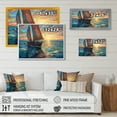 thumbnail image 4 of Designart "Sailboat At Sea IV" Modern Landscape Beach Wall Art Print, 4 of 5