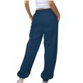 thumbnail image 5 of hotojiny Womens Sweatpants Baggy Athletic Workout Joggers with Pockets Elastic High Waisted Solid Trousers, 5 of 7