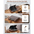 thumbnail image 2 of Gun Safe,Biometric Gun Safe for Pistols 3-Ways unlock Fingerprint Digital PIN Key Unlock with Voice, Lock box for Cloakroom living room Bedroom Nightstand and Car Antique Bronze, 2 of 7