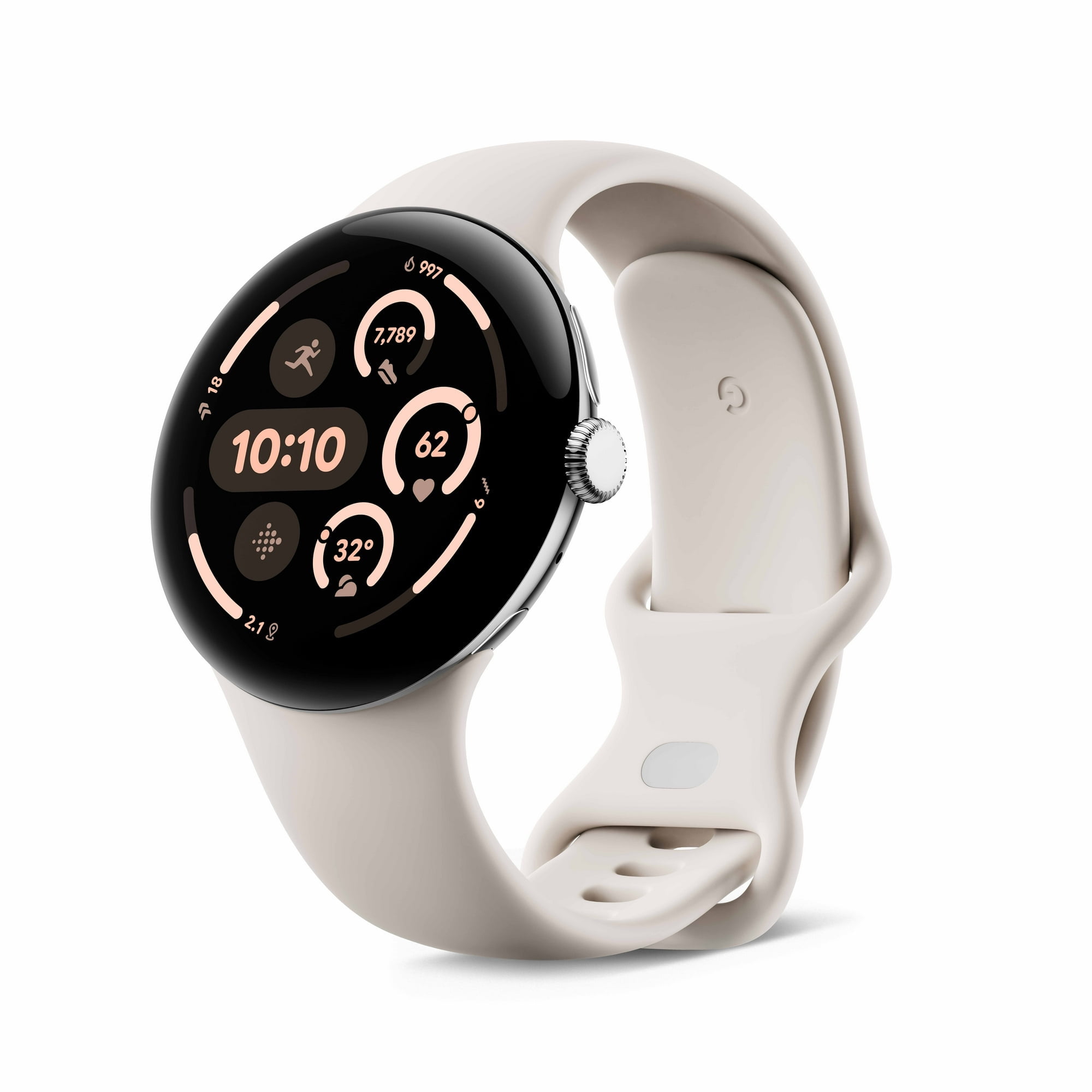Pre-Owned Google Pixel Watch 3 GRY0E LTE 45MM Silver Porcelain (Fair)