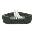 thumbnail image 7 of CQSXDA  Oversized Oval Dog Sofa Linen with Button-Tufted Backrest for Your Pet's Relaxation, Olive Green, 7 of 7