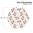 thumbnail image 2 of Kdxio Tulips Flowers Funny Coasters,4 Pcs Leather Coasters,Housewarming Gifts,Protect Furniture from Water Marks Scratch and Damage, 2 of 8