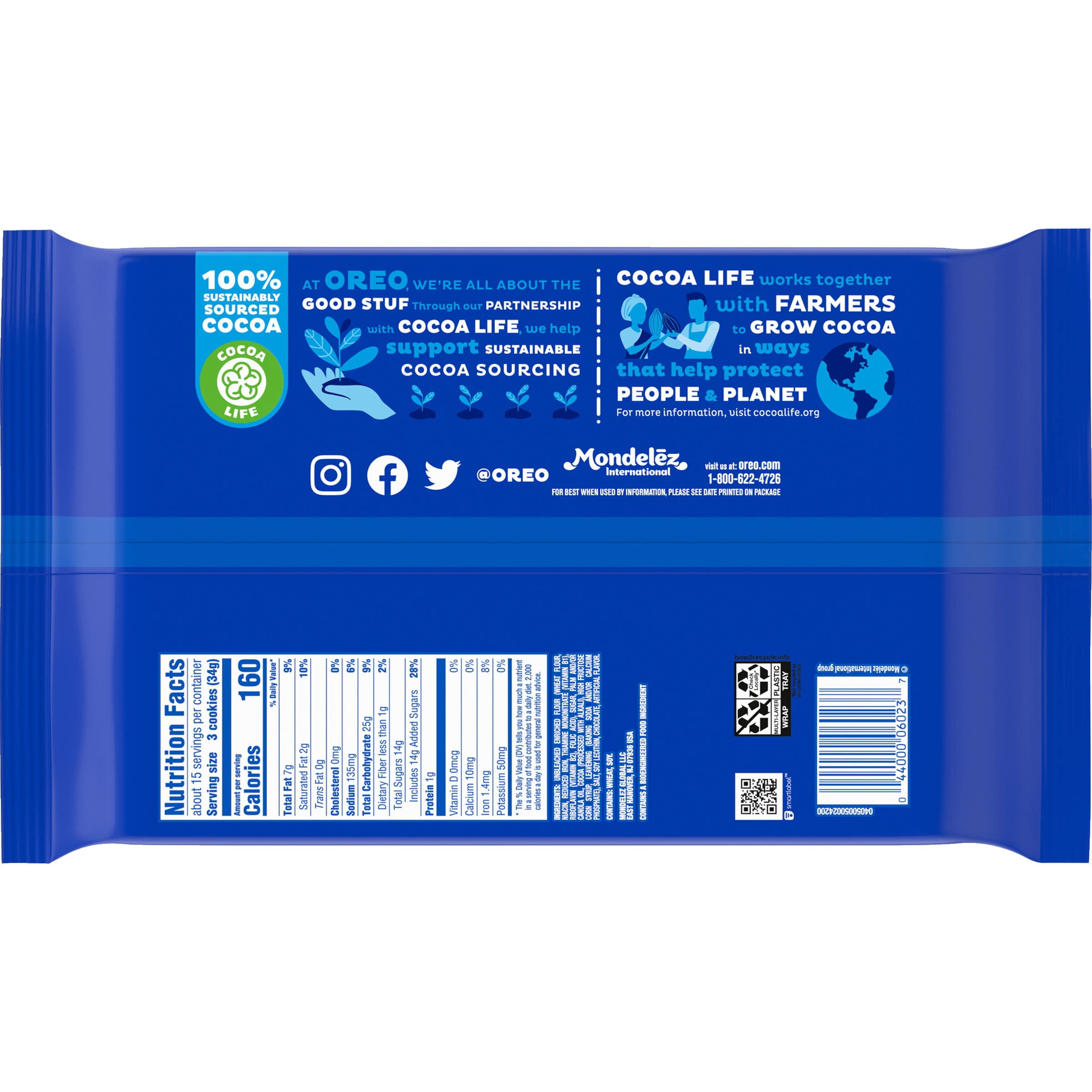 OREO Chocolate Sandwich Cookies, Family Size, (Pack of 14)