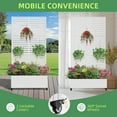 thumbnail image 6 of MAYEERTY 35*16*71"Outdoor White Metal Planter with Rect Louvered Climbing Trellis, Drainage hole & Wheels, 6 of 9