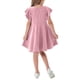 thumbnail image 4 of Odeerbi Vestido A-Line de Verano Para Niñas Vestido Con Manga Volante Acampanado Vestido de Columpio Color Sólido Manga Corta, 4 of 4