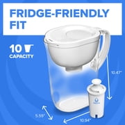 Brita Standard 10-Cup, White Plastic Water Filtration Pitcher