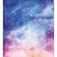 thumbnail image 3 of Navy and Blush King Size Duvet Cover Set, Watercolor Style Starry Space Galaxy Nebula Abstract Cosmos Inspired, Decorative 3 Piece Bedding Set with 2 Pillow Shams, Blue Pink Salmon, by Ambesonne, 3 of 3