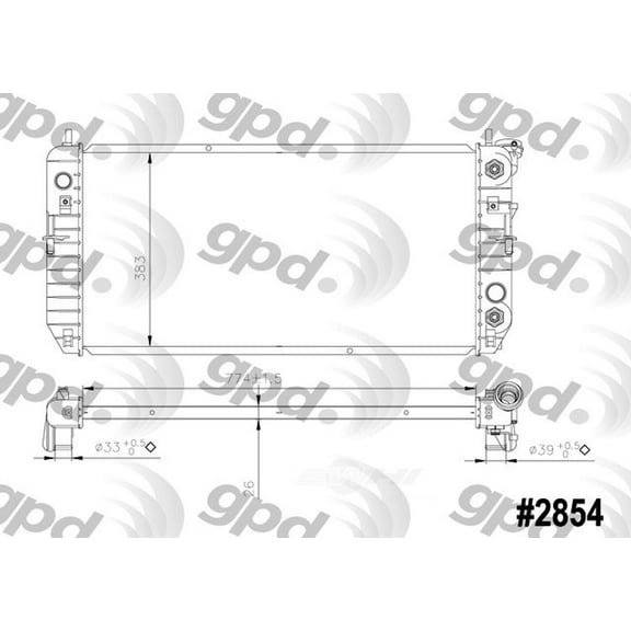 Radiator Fits select: 2006-2008 BUICK LUCERNE