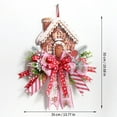 thumbnail image 5 of Dserfhy Gingerbread Christmas Wreath Festive Holiday Door Decoration Farmhouse Wall Hanging All-Weather Seasonal Garland for Porch Decor Classroom Courtyard, 5 of 7