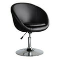 thumbnail image 3 of Hopper Black and Polished Chrome Faux Leather Adjustable Height Chair, 3 of 6