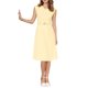 thumbnail image 2 of Vestido sin mangas para mujer INSPIRE CHIC, elegante, con escote en V, vestido de cóctel, corte en A, talla XL, amarillo claro, 2 of 5