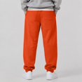 thumbnail image 6 of WULMLEO Men's Baggy Sweatpants with Pockets Drawstring Loose Fit Cuffed Gym Casual Joggers Saffron S, 6 of 6
