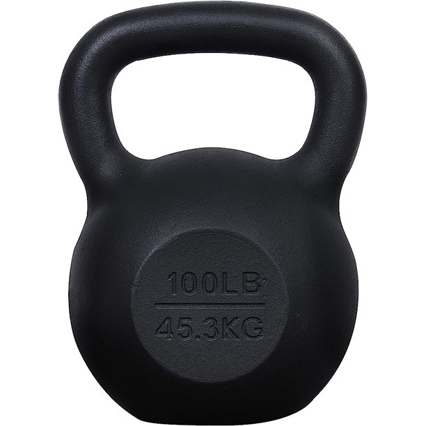BalanceFrom Powder Coated Cast Iron Kettlebell 100 Lbs Weights Strength