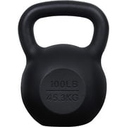 BalanceFrom Powder Coated Cast Iron Kettlebell 100 Lbs Weights Strength Training Kettlebells for Weightlifting, Conditioning, Strength & Core Training - 3697853268