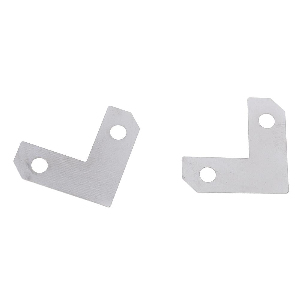 20 Set Picture Frame Brackets - L-Shape Corner Braces, 35 X 13 Mm Silver Metal Plates With Screws For Shelves & Cabinets