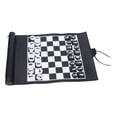 thumbnail image 2 of Juego de Ajedrez Clásico Hugo Plegable de Cuero PU 32 Piezas Negro para Principiantes, 2 of 10