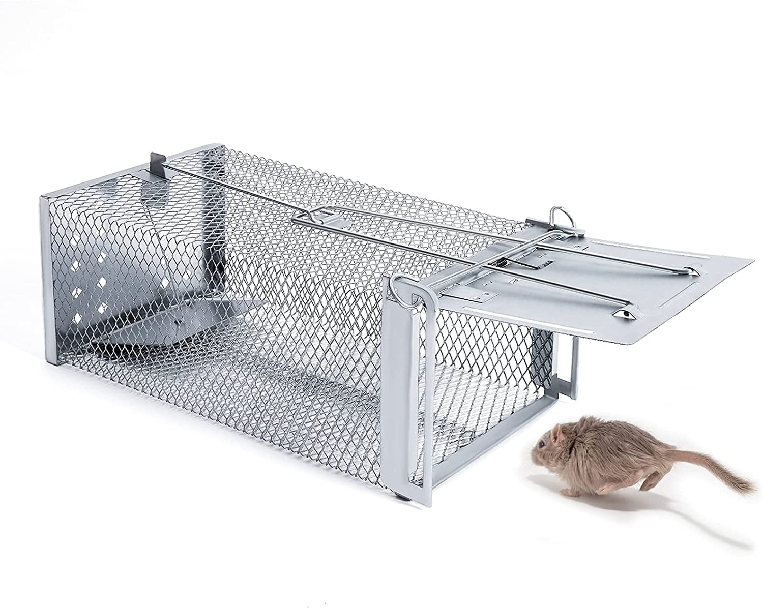 Mouse Traps Indoor for Home, Live Mouse Traps No Kill, Reusable Mice Small  Rat Trap Catcher for House & Outdoors,Grey