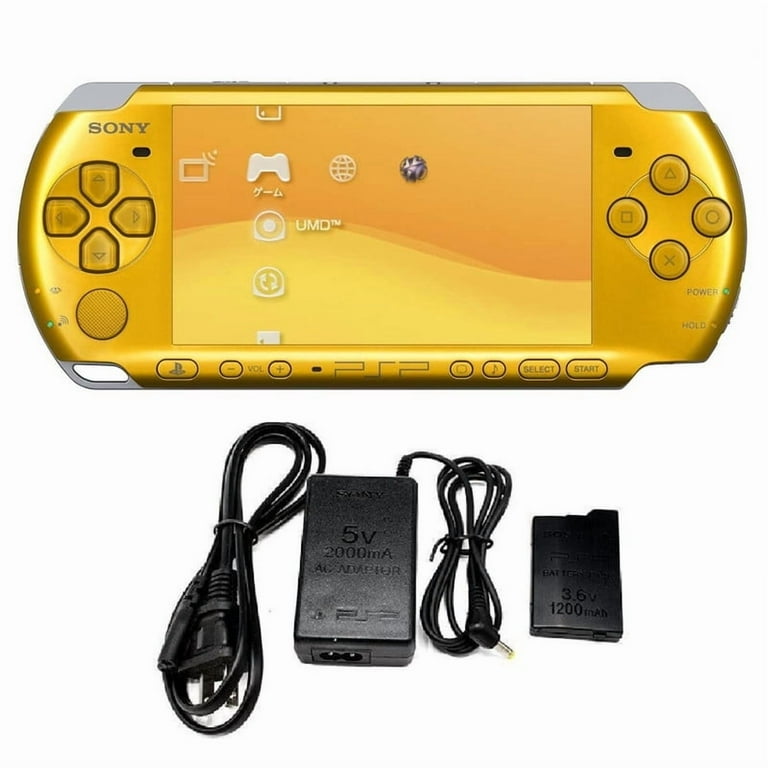 Restored Playstation Portable PSP 3000 Gaming Console, Yellow
