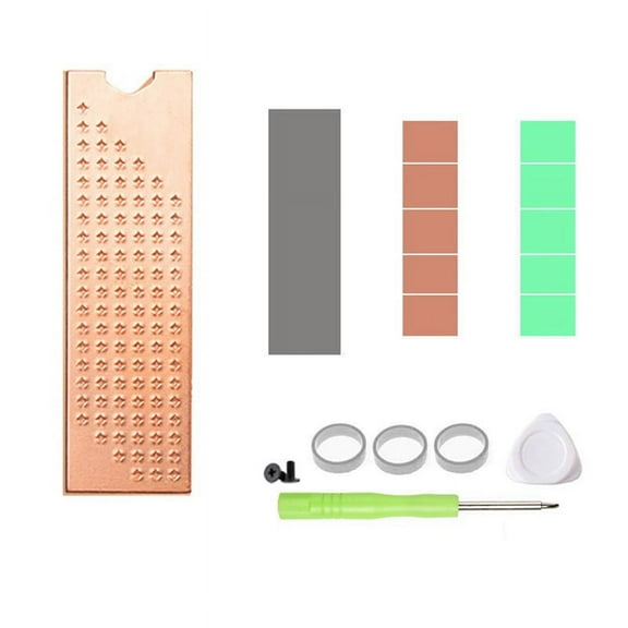 M.2 NVMe SSD Heat Sink 0.8mm for M2 2280 Solid State Hard Disk Copper Heatsink with Thermal Pad Laptop SSD Radiator