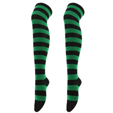 1 Pair Christmas High Lingerie for Women with Garter and Stockings Long Stockings for Womens Over Knee Socks Christmas Party s Socks Knee High Long Striped Stocking Socks