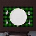 thumbnail image 3 of St Patricks Day Placemats for Dining Table 12x18 Inch Shamerock Lucky Place Mats Set of 4 Green Buffalo Plaid Decorations for Indoor Outdoor Party Washable Table Mat, 3 of 6