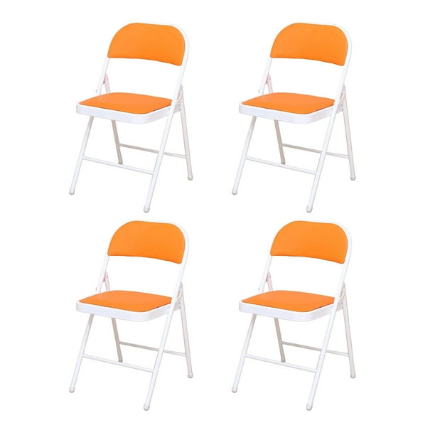 Sillas Plegables Ilios Innova Estructura DE Metal Acojinada Color Anaranjado