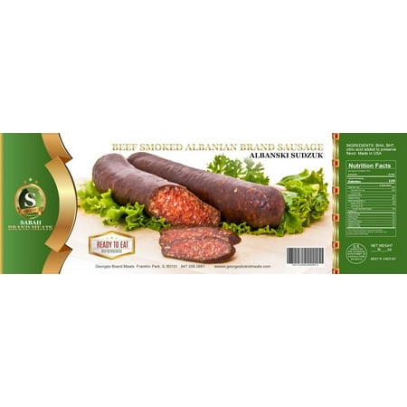Albanaski Sudzuk, Beef Sausage (Sabah Brand) approx. 1.0 (Best Andouille Sausage Brands)