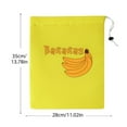 thumbnail image 5 of Shoreew Banana Storage Bag Drawstring Closure Aluminum Lining Easy to Clean Multi-purpose Reusable Fruit Vegetable Protective Bag, 5 of 7
