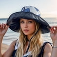 thumbnail image 2 of XINPING Women's Reversible Printed Sun Bucket Hat, Oversized Wide Brim UV Protection Beach Vacation Hat with Abstract Pattern, Lightweight and Packable, 2 of 5